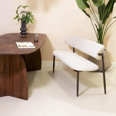 Produktbild von Giga Meubel Esszimmerbank Alexia - Beige/Bronze - 160x55x77cm