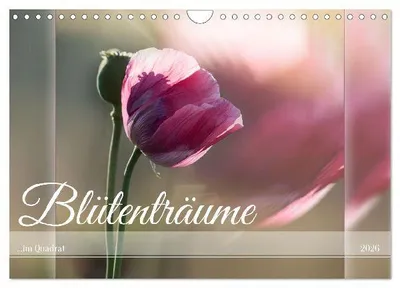 Produktbild von Blütenträume - im Quadrat (Wandkalender 2026 DIN A4 quer), CALVENDO Monatskalender