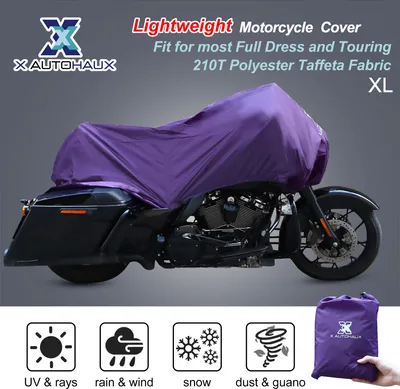 Image de XL Moto Housse Léger Demi Housse Outdoor Protecteur Violet