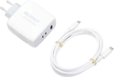 Produktbild von VOLTCRAFT UC-3ACX002 USB Ladegerät 100 W Innenbereich Ausgangsstrom (max.) 5 A 3 x 1x USB-A, 2x USB-C® GaN
