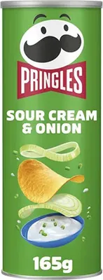 Zdjęcie produktu dla Pringles - Chipsy śmietana cebula 165gr | tuba A 165 gram | 19 sztuk