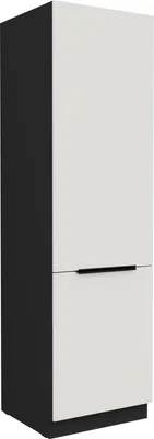Produktbild von Schrank für Einbaukühlschrank LUNARA – Breite 60 cm, weiß/schwarz