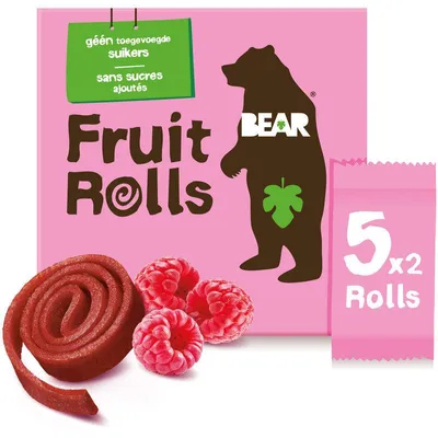 Obrázek produktu pro Bear Fruitsnack Framboos Yoyo Snoeproletjes 100g – přírodní malinová svačina