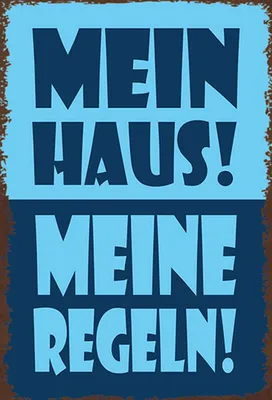 Produktbild von vianmo Holzschild 30x20 cm mein Haus meine Regeln Dekoration
