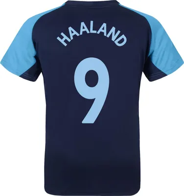 Produktbild von Manchester City FC - "Haaland" T-Shirt für Jungen, Polyester GF463 (152-158) (Marine)