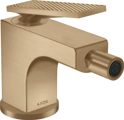 Produktbild von Einhebel-Bidetmischer AXOR CITTERIO m ZAG HGri Rautenschliff brushed bronze Hebelgriff, Rautenschliff brushed bronze