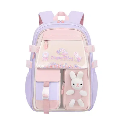 Produktbild von Mädchen-Rucksack für Schule, Kawaii-Kinderrucksack, süße Pailletten-Schultasche für Mädchen,45*32*17cm, lila, geeignet für Grundschüler
