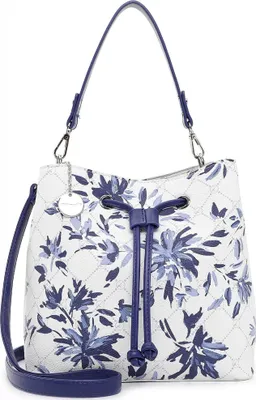 Produktbild von Tamaris Damen Schultertasche Kordelzug Umhängeriemen Anastasia Flower 32412, Farbe:Weiß
