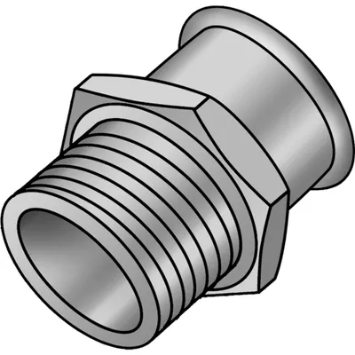 Obrázek produktu pro KE Kelit spojka pevná pro trubky PEX25, 40 mm x 1 1/4", s vnitřním a vnějším závitem, mosaz, pro trubky PEX15-K, 1 kus.