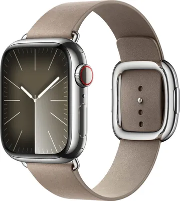 Produktbild von Apple Modern Buckle FineWoven für die Watch Series 1 bis 9 / SE (38/40/41 mm) | Series 10 (42 mm) - Größe M - Tan