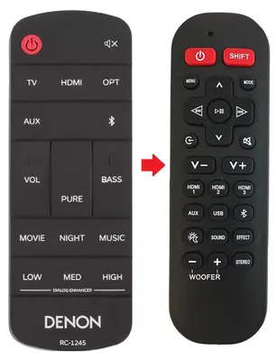 Produktbild von Ersatz Fernbedienung für Denon RC-1245 | DHT-S517