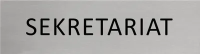 Produktbild von CombiCraft Aluminium Türschild Sekretariat 165x45mm mit 3M-Tape zur Befestigung, einfache Kennzeichnung von Räumen und Bereichen