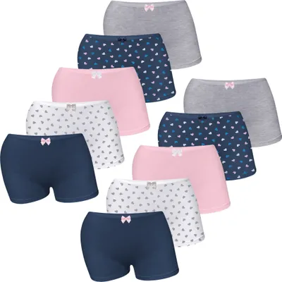 Produktbild von 10er Set Mädchen Pantys Boxershorts - Herz