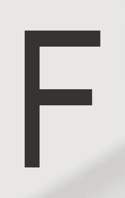 Produktbild von Aufkleber Buchstabe "F", Alu schwarz bedruckt 60x100 mm