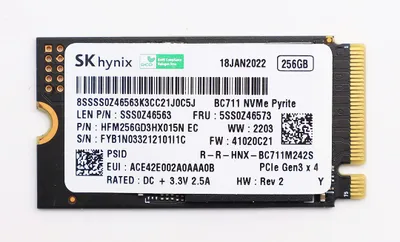 Immagine prodotto di Lenovo Hynix BC711 256 GB HFM256GD3HX015N M.2 PCIe 2242 gen3* (5SS0Z46573)