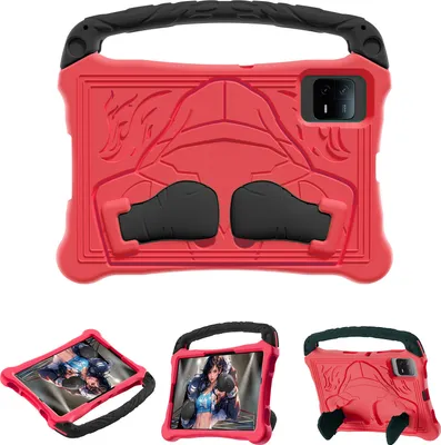 Obrázek produktu pro Dětské pouzdro pro Honor Pad X8a / Pad X9, lehké nárazuvzdorné EVA pouzdro s rukojetí a stojánkem Červený