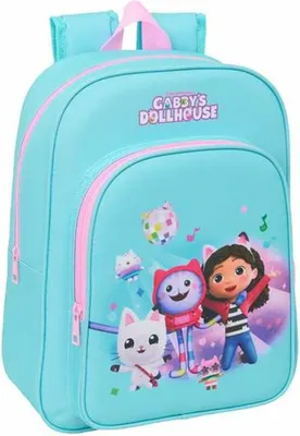 Produktbild von Schulrucksack Gabby's Dollhouse Blau Rosa 26 x 34 x 11 cm