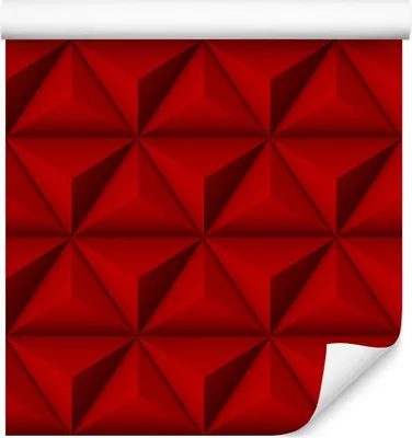 Produktbild von 10m VLIES TAPETE Rolle Auf einem Rollen roten GEOMETRISCHEN Dreieck Muster 6518