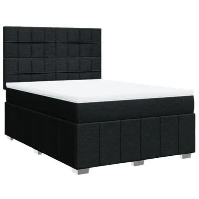 Produktbild von vidaXL Boxspringbett mit Matratze Schwarz 140x200 cm Stoff