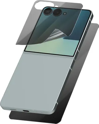 Image de Avizar, film de protection souple pour Galaxy Z Flip7, résistant aux rayures et anti-regards, noir transparent