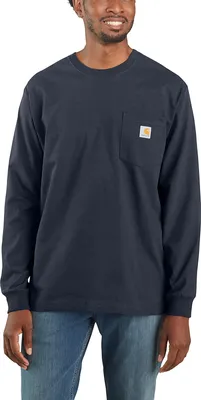Produktbild von Carhartt Workwear Pocket Langarmshirt Farbe: Dunkelblau, Grösse: XXL