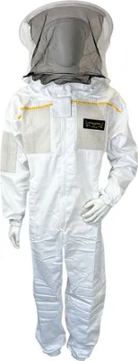 Produktbild von Imkersuit Overall Imkerschutzanzug Imkeranzug LOW-AIR mit integrierten Schleier weiß mit Reißverschluss Größe XXL