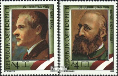Produktbild von Briefmarken Österreich 1989 Mi 1974-1975 (kompl.Ausgabe) postfrisch Sondermarken