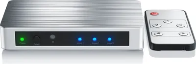 Obrázok produktu pre Primewire 3-portový 4k UHD HDMI prepínač s diaľkovým ovládaním a napájaním 3x HDMI IN / 1x HDMI OUT