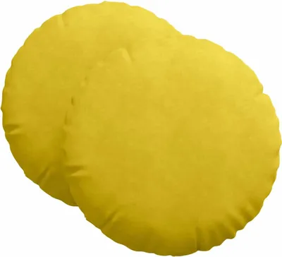 Produktbild von vidaXL Sitzkissen 2 pcs Gelb Ø 80 x 29 cm Samt