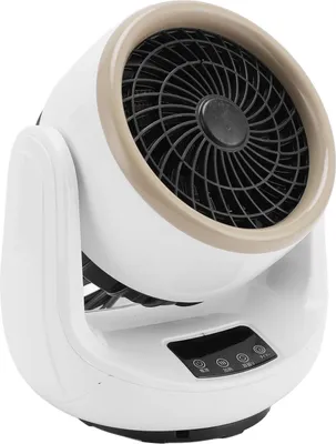 Obrázok produktu pre 2 v 1 Stolný ohrievač Ventilátor s nastaviteľnou teplotou a časovaním Oscilačný elektrický ohrievač s diaľkovým ovládaním pre domácu kanceláriu