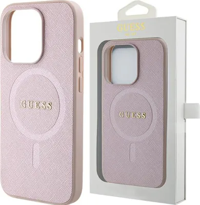 Produktbild von Guess Saffiano MagSafe - iPhone 15 Pro Max Tasche (rosa)