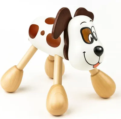 Productafbeelding van Massageapparaat voor honden, handgeschilderd van lotus hout, 11 x 10 x 9 cm