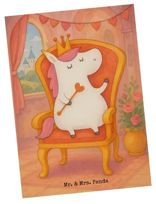 Produktbild von Mr. & Mrs. Panda Postkarte Einhorn Prinzessin Design - Weiß - Geschenk, Geburtstagsgeschenk, Unicorn, Ansichtskarten, Grußkarte, Postkarten, einzelkarte, Monat