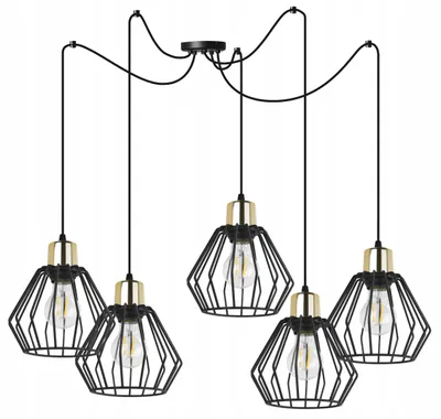 Obrázek produktu pro Závěsná lampa, stropní svítidlo, drátěný stínidlo, LED