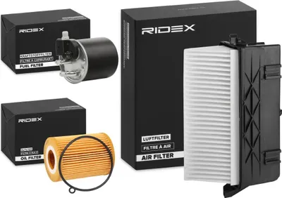 Produktbild von RIDEX Filterset Inspektionspaket Filtersatz passend für MERCEDES-BENZ C-Klasse Limousine (W204) C-Klasse T-modell (S204) E-Klasse Limousine (W212)
