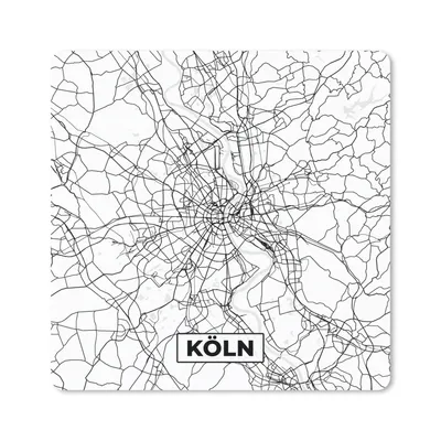Produktbild von MuchoWow® Mauspad Mousepad Köln - Karte - Stadtplan - Karte 20x20 cm - Mousepads - Maus Mat - Pad - Mausunterlage - Desk Mat - Bureauartikeln