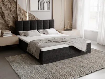 Obrázek produktu pro Čalouněná postel 140x200 ELSIE 4 s úložným prostorem - antracit