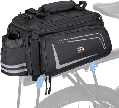Produktbild von KEMIMOTO 2 IN 1 Gepäckträgertasche 9-15L wasserdicht reflektierender Streifen
