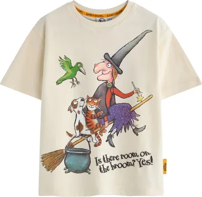 Image de The Gruffalo - "Room On The Broom" T-shirt pour enfants manches courtes NS8750 (122) (Beige)