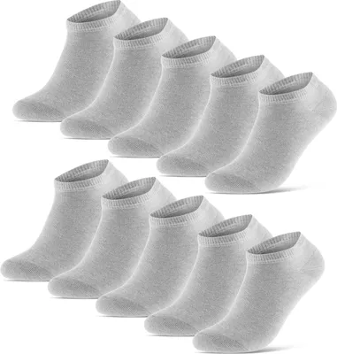Produktbild von 10 Paar Sneakersocken Damen & Herren Basicline 70202T - Grau ( 39-42 )