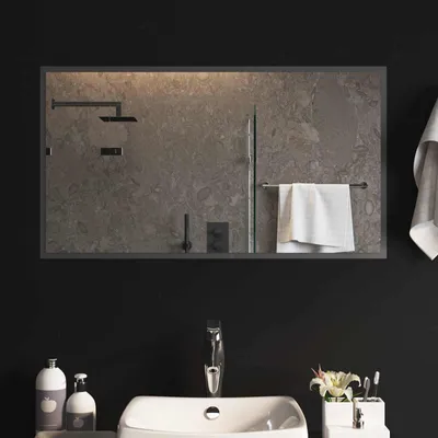 Immagine prodotto di Specchio da bagno a LED, trasparente, 90 x 50 cm, vetro temperato