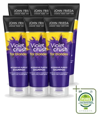 Produktbild von 6 x John Frieda Sheer Blonde Violet Crush Intensive Purple Shampoo - 250 ml - Großpackung - 6 Stücke