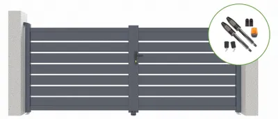 Produktbild von Flügeltor elektrisch 3,5m VOGEL H.140cm + Drehtorantrieb TANKER B700