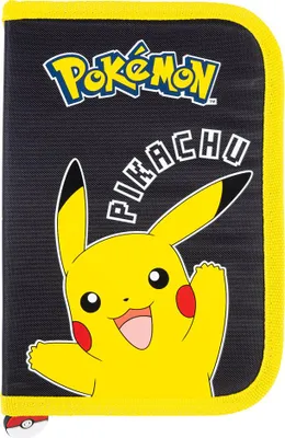 Image de Goldkids - Trousse à crayons 1 compartiment - Trousse pour filles et garçons - Trousse à crayons 1 compartiment Trousse d'écolier remplie -Etui sans contenu - Pokemon