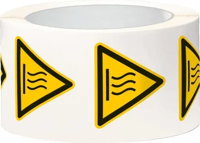 Produktbild von Dreifke® Aufkleber I Warnschild Warnung vor heißer Oberfläche, Folie, SL50mm,...