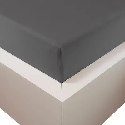 Produktbild von Traumschloss Premium Plus Edel-Jersey Spannbettlaken 90-120 x 200-220 cm anthrazit 260g/m², 47,5% Mako Baumwolle, 47,5% Lyocell, 5% Elasthan