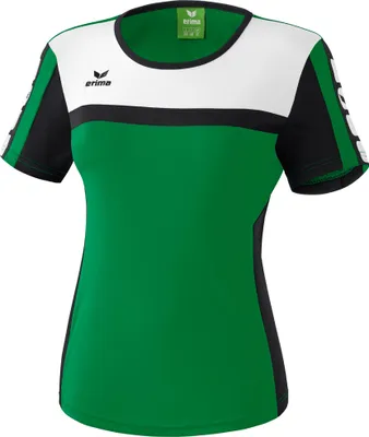 Produktbild von Erima CLASSIC 5-CUBES T-Shirt Damen smaragd/schwarz/weiß 34