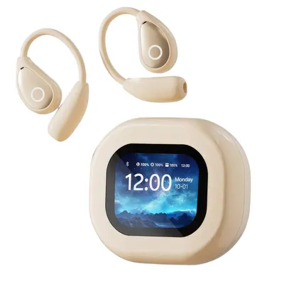Produktbild von Bluetooth Headset mit Touchscreen,Knochenschall, Kartensteckplatz, LCD-Farbdisplay, Geräuschreduzierung, Bluetooth 5.4, offene Ohrbügel