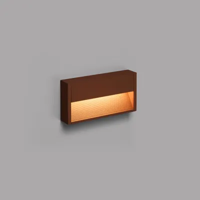 Produktbild von Faro 70909, Wandbeleuchtung für den Außenbereich, Rostfarbe, Aluminium, IP54, I, 6 W