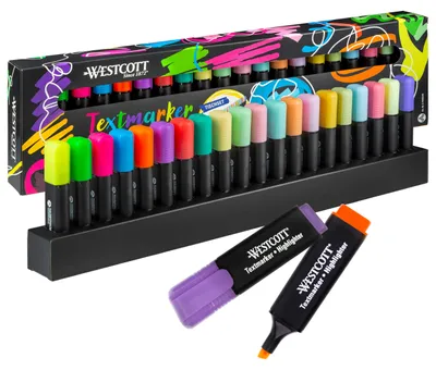 Produktbild von Westcott Textmarker farbsortiert 20 St.